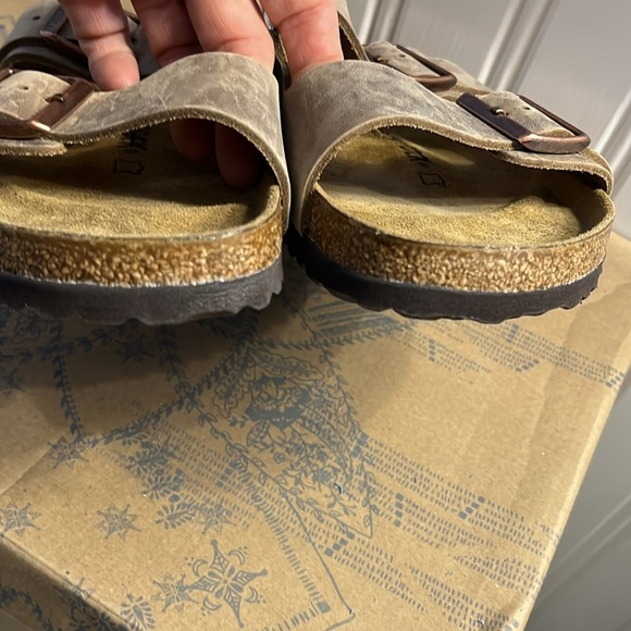 Birkenstock Arizona Oiled Leather Tobacco Brown Sandals Size 10 - Picture 11 of 12